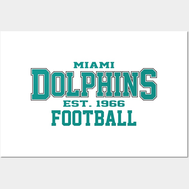 Vintage MM Dolphins Football Wall Art by Cemploex_Art